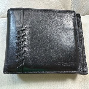 Coach, Men’s Black Leather Wallet
